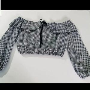 Forever 21 plaid crop top